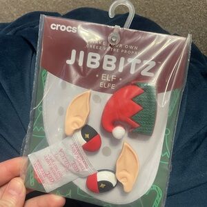 CROCS Jibbitz Elf Charms - Festive Red and Green